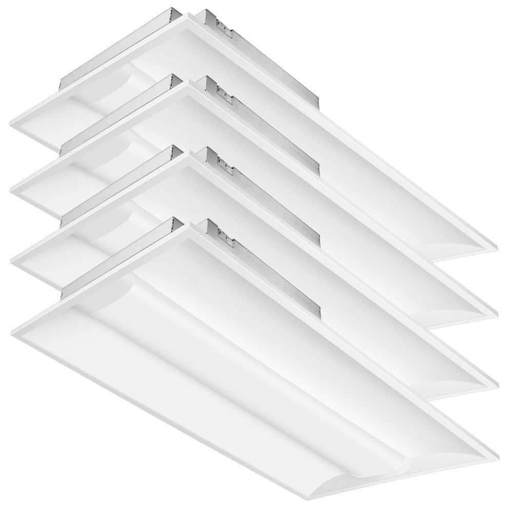 2x4 Center Basket Troffer Light - 44W/35W/26W - 6060 Lumens - 5000K/4000k/3500k - 120-277V - Pack of 4 Questions & Answers