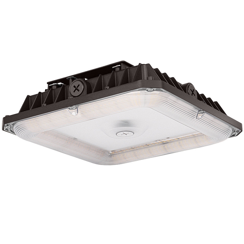 Konlite CP7 LED Canopy Light - 80/60/40W Selectable - Up to 10,855 LM - 3500/4000/5000K CCT - Dimmable - 120-277V - 320 MH Equal Questions & Answers