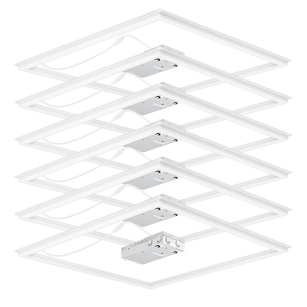 2x2 ft. LED Grid Frame Light - 5000 Lumens - 40W/30W/20W - 5 CCT Selectable - 120-277V - Pack of 6 Questions & Answers