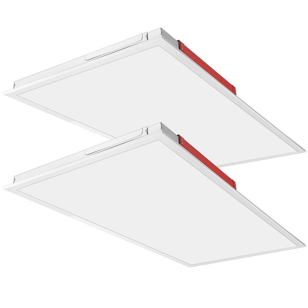 2x4 LED Panel Light with pre-installed Emergency Backup - Selectable Wattage and CCT - 6400 Lumens - Dimmable - Pack of 2 Questions & Answers